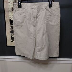 Ann Taylor Light Tan Pencil Skirt